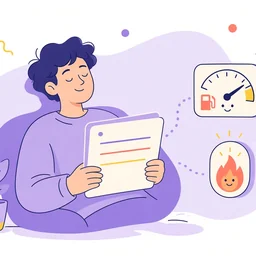 A person reading a report next to a gauge.